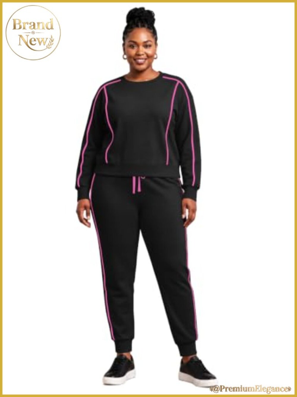 Women's 2-Piece Tracksuit Set Sweatshirt & Sweatpants Viscose Blend Workout Set